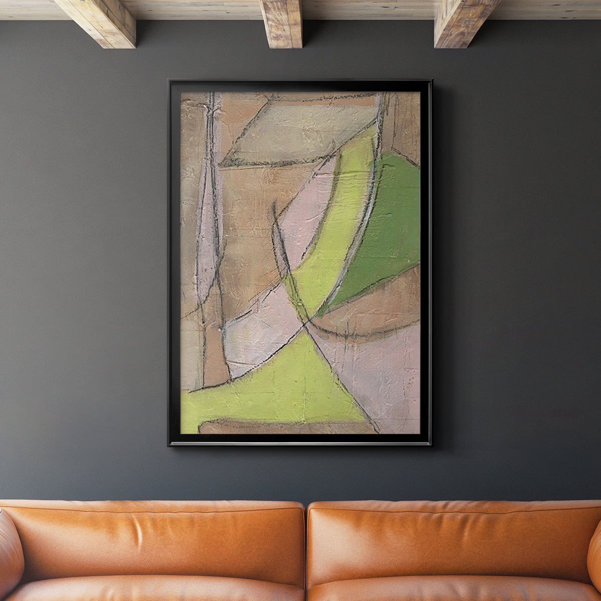 Many Layers II - Modern Framed Canvas Print