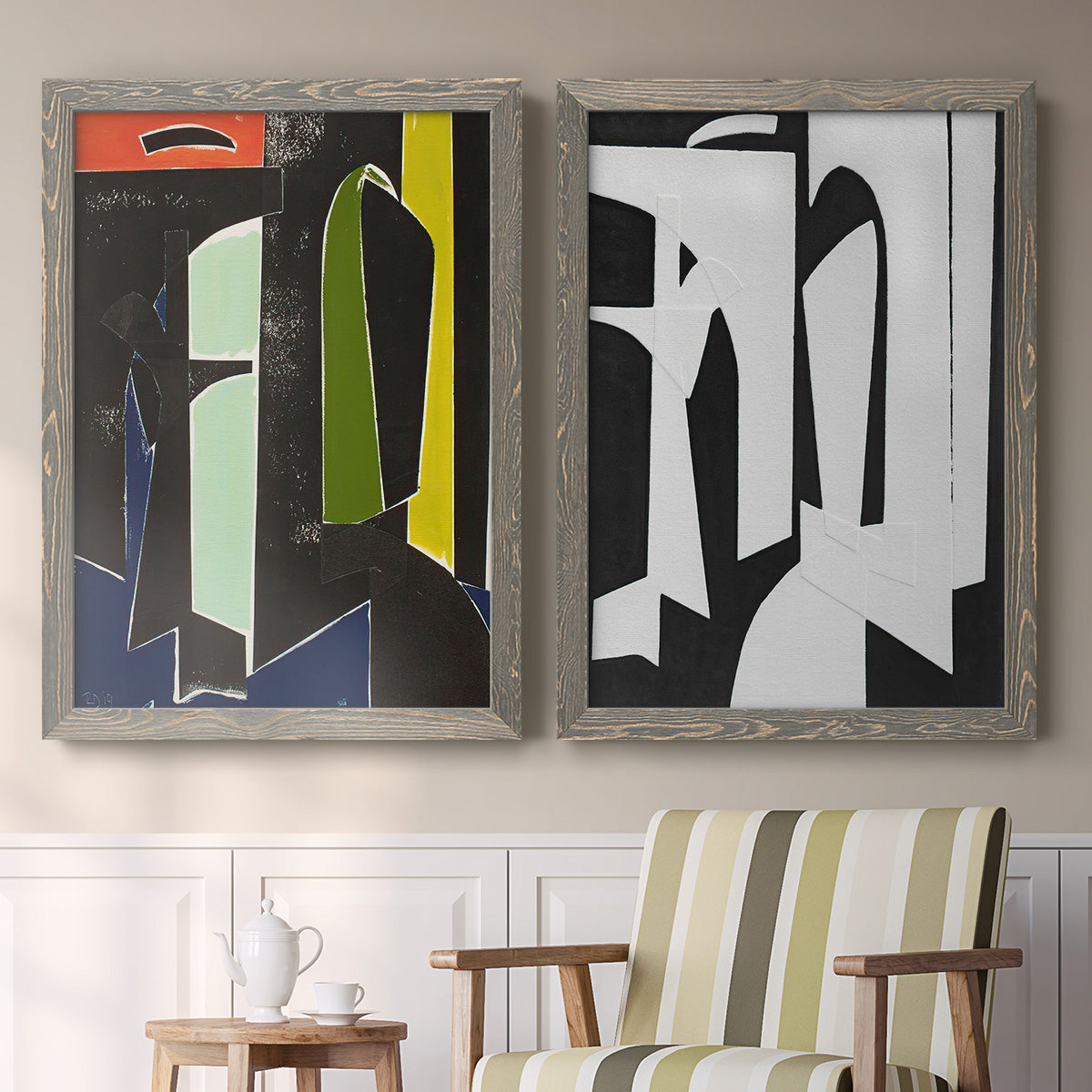 Spanish Arches - Premium Framed Canvas 2 Piece Set - Ready to Hang