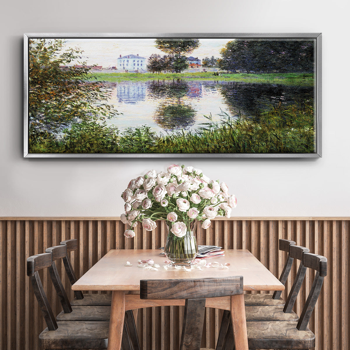 The Ball Shaped Tree, Argenteuil, 1876 - Floater Framed Canvas Print