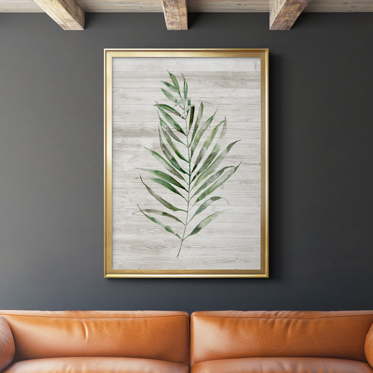 Tropic Frond II - Modern Framed Canvas Print