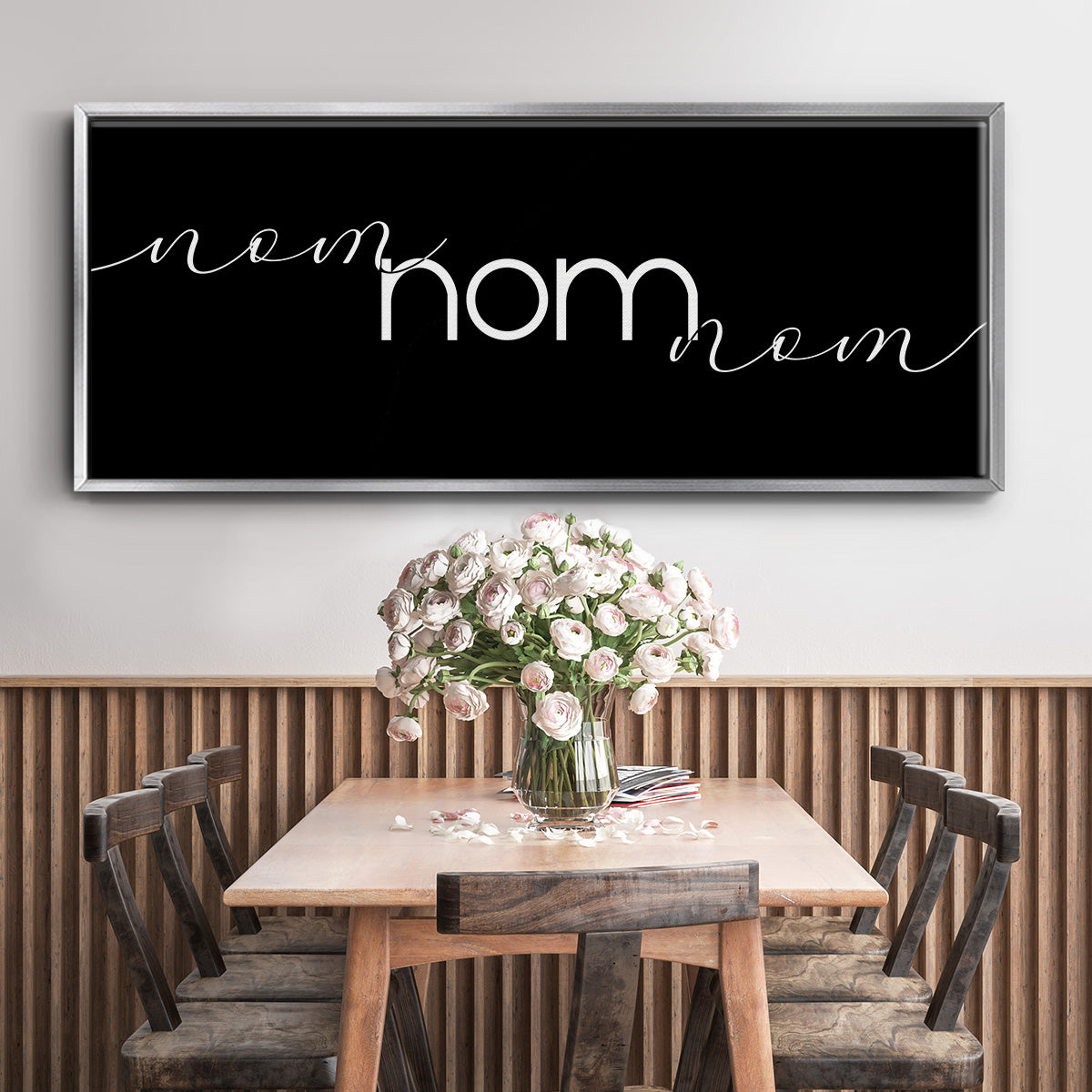 Nom Nom Nom - Floater Framed Canvas Print