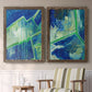 Geometric in Cool V - Premium Framed Canvas 2 Piece Set - Ready to Hang