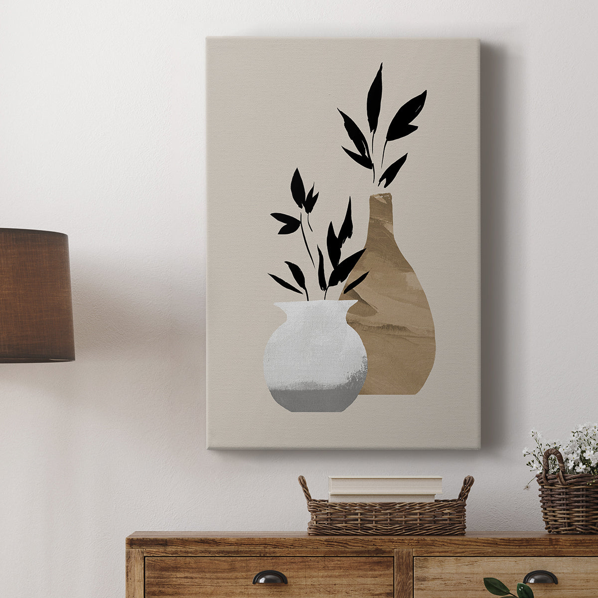 Simple Bud Vases I - Canvas Art Print