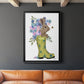 Welly Bunny And Bee - Modern Framed Canvas Print