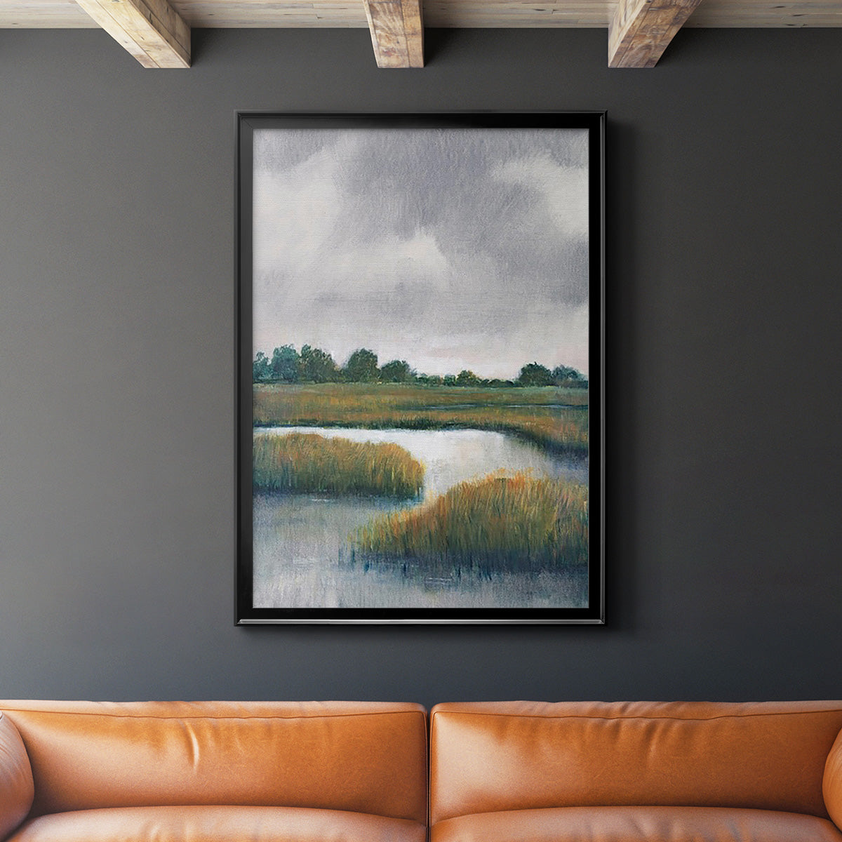 Salt Marshes I - Modern Framed Canvas Print