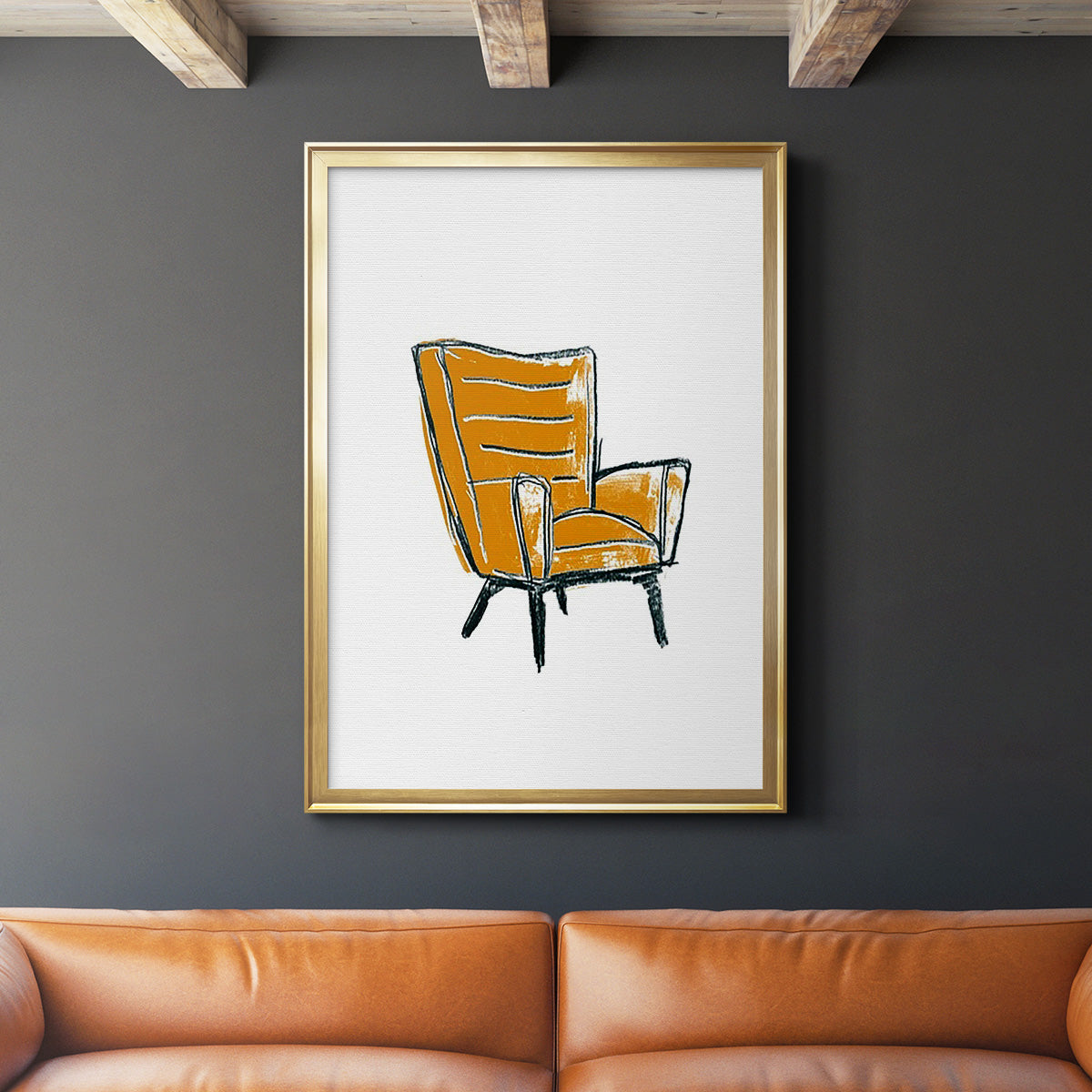 Take a Seat III - Modern Framed Canvas Print