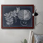 Foliage on Navy I Premium Framed Canvas- Ready to Hang