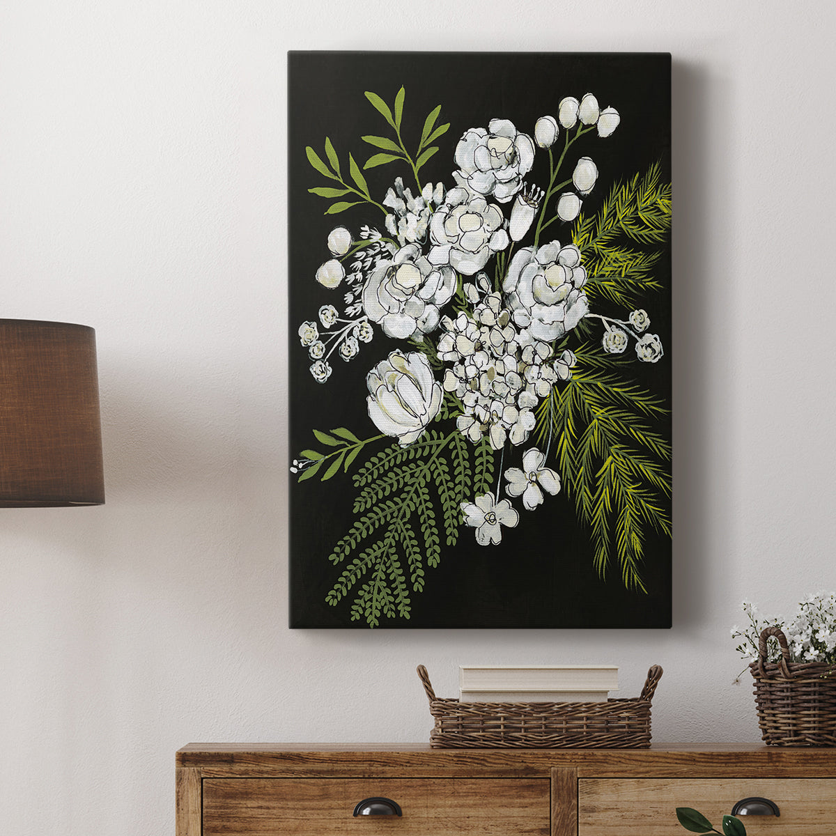 Alabaster Bouquet I - Canvas Art Print