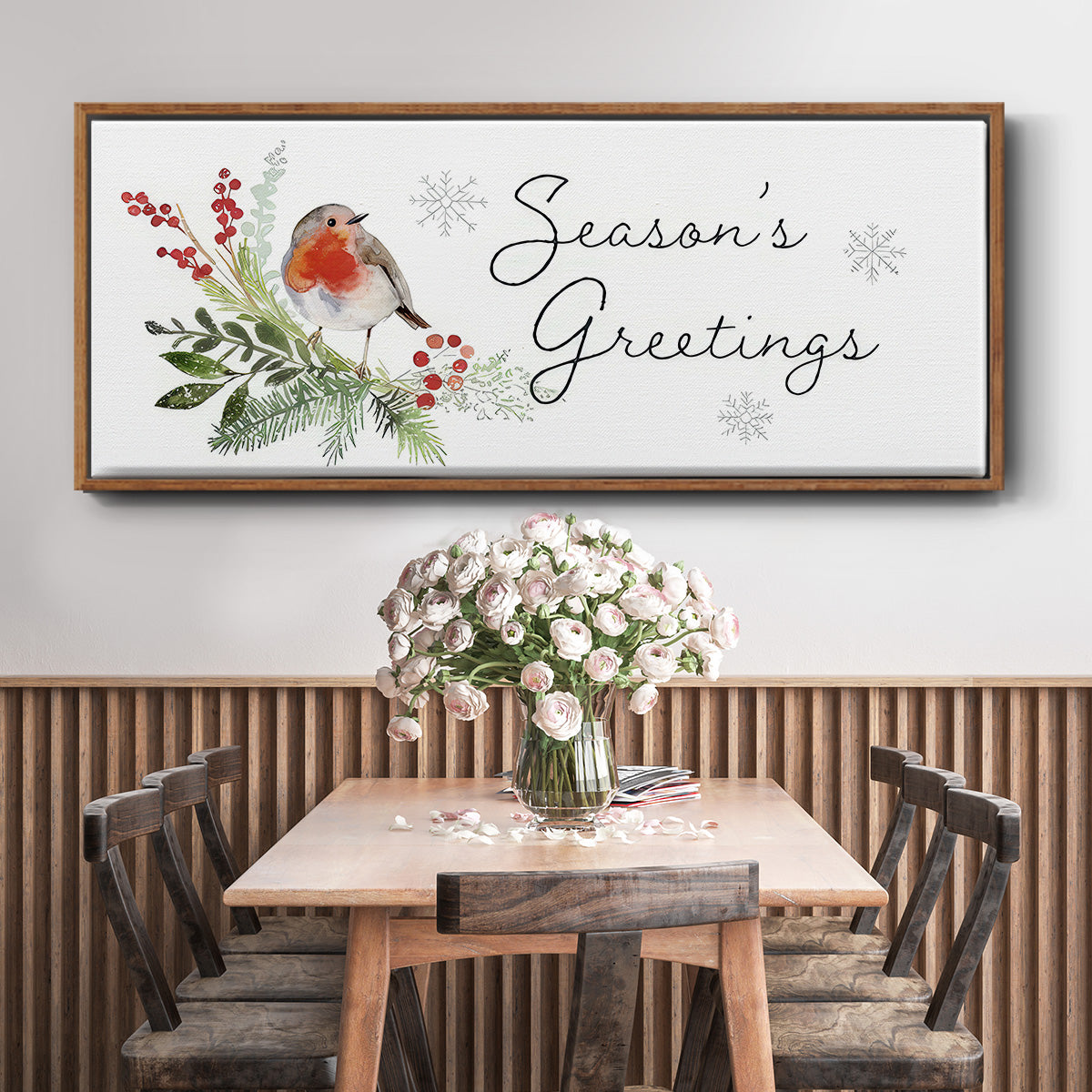 Winter Visitor Collection D - Floater Framed Canvas Print