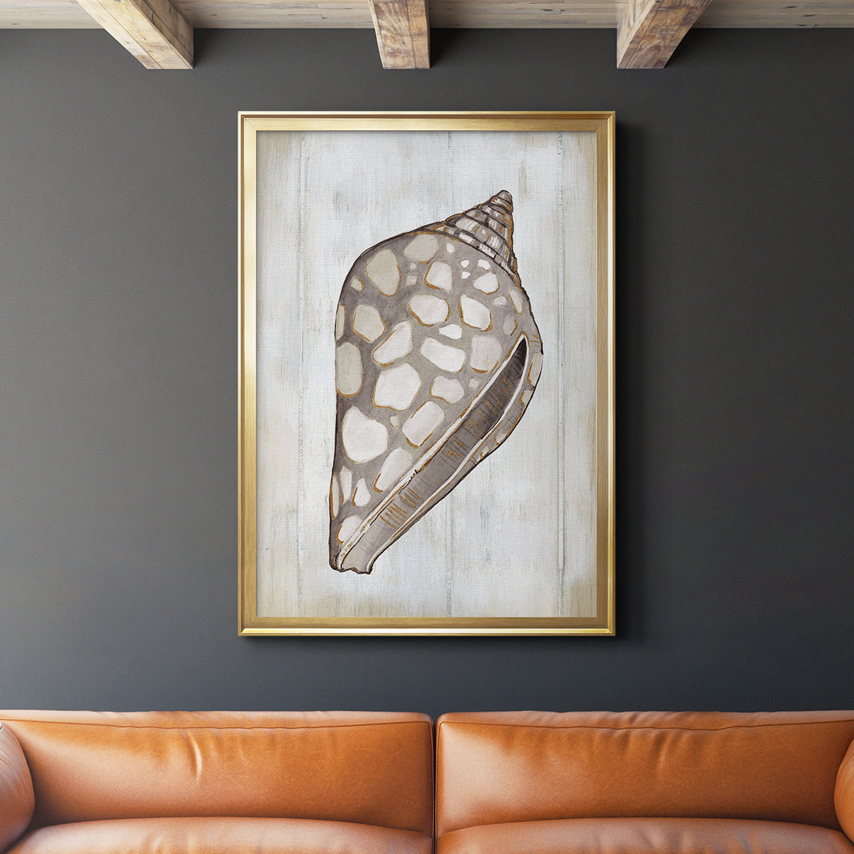 Ocean Cone I - Modern Framed Canvas Print