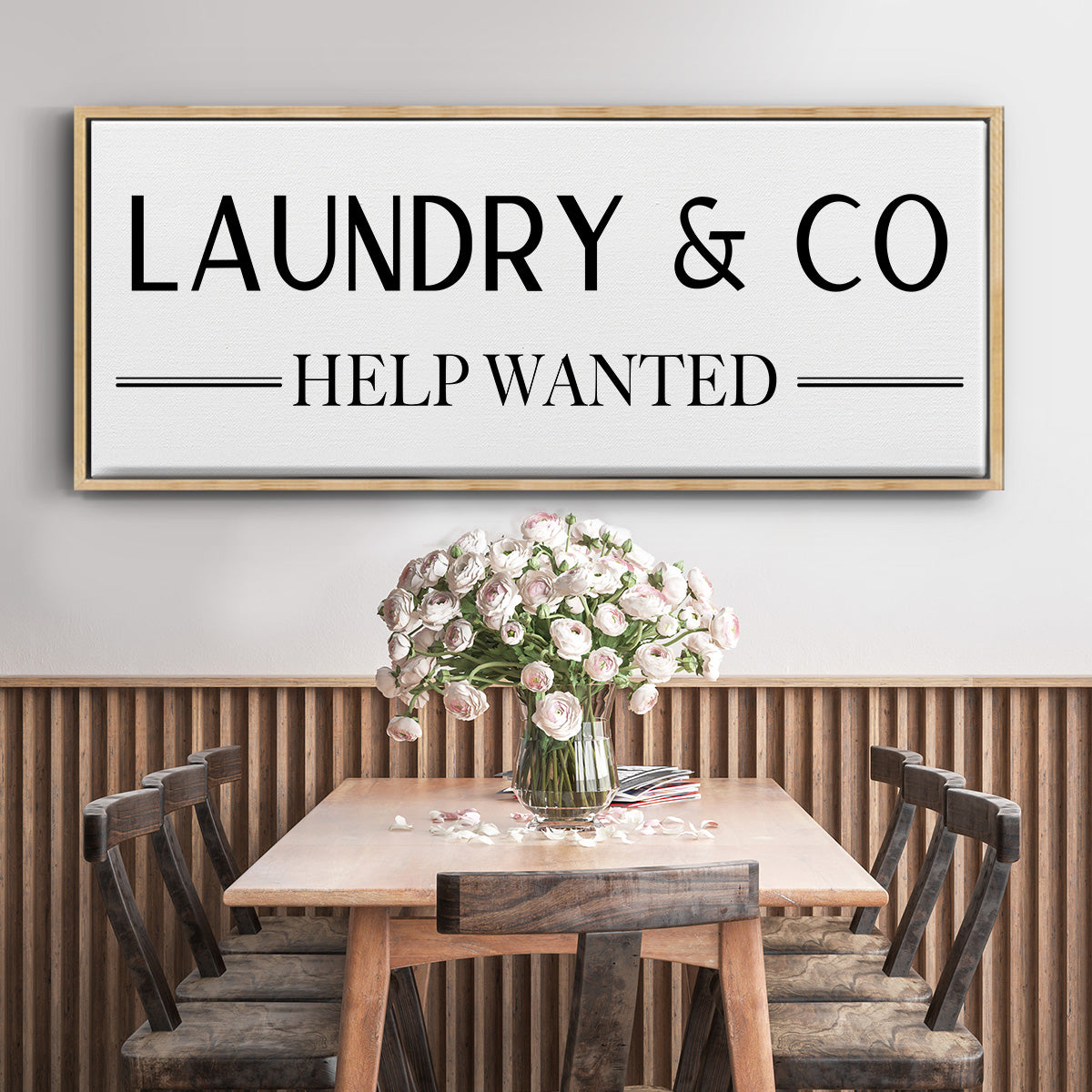 Help Wanted - Floater Framed Canvas Print