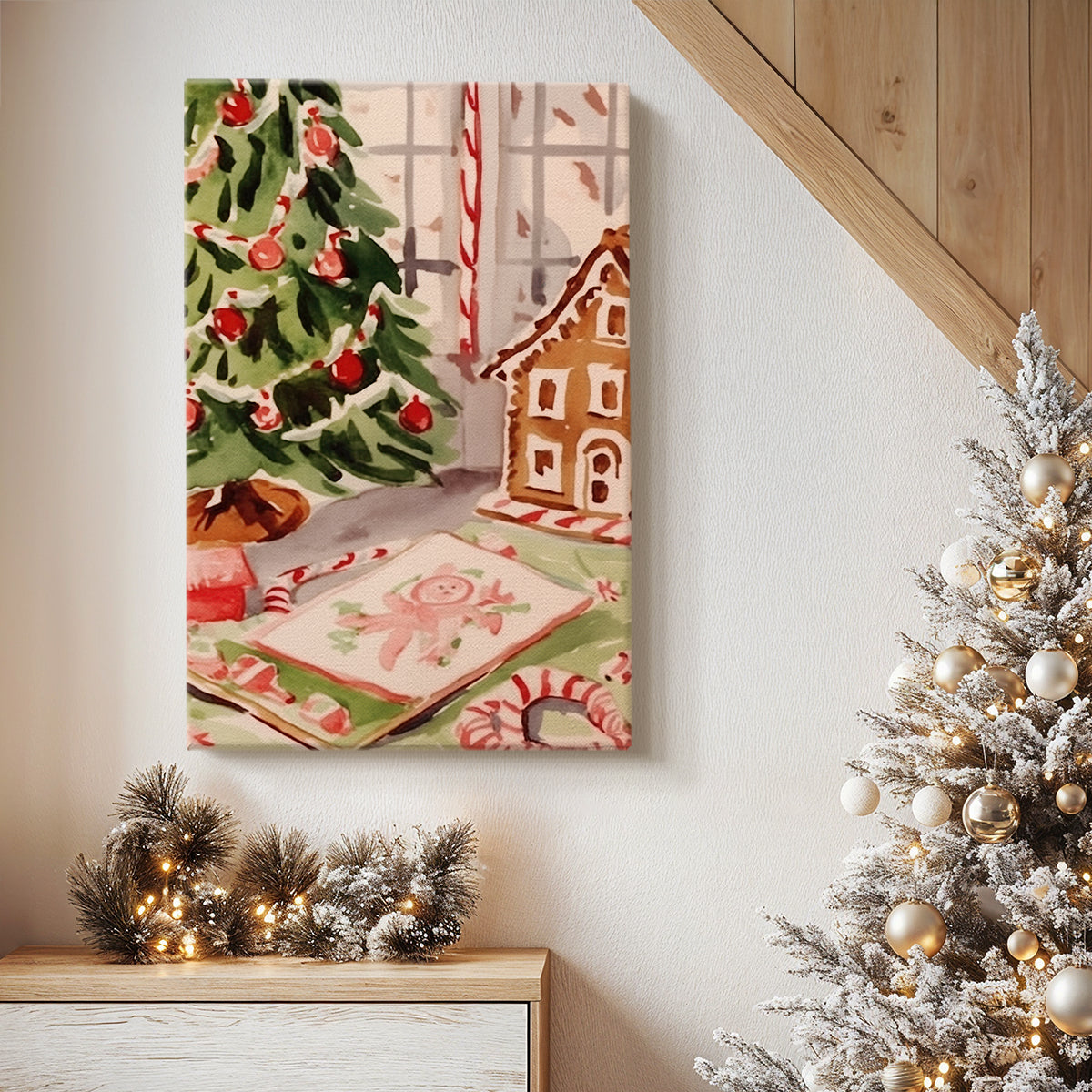 Golden Garland of Cottage - Canvas Art Print