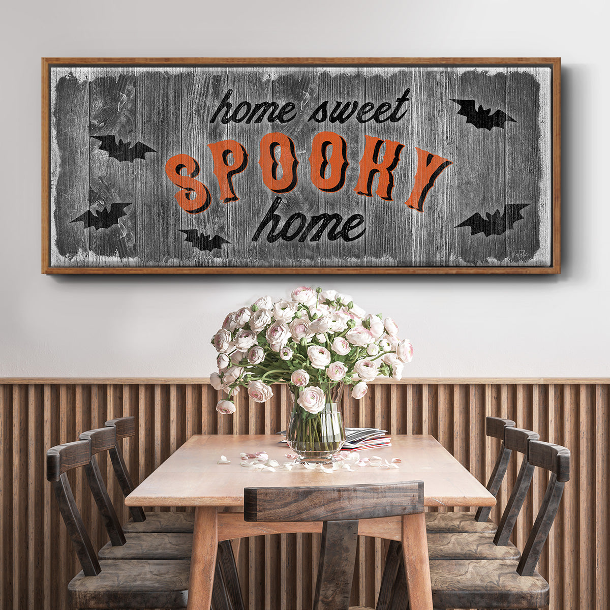 Home Sweet Spooky - Floater Framed Canvas Print