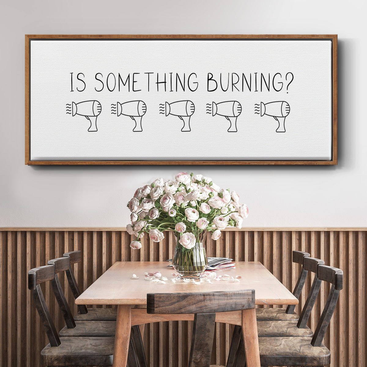Is Something Burning? - Floater Framed Canvas Print