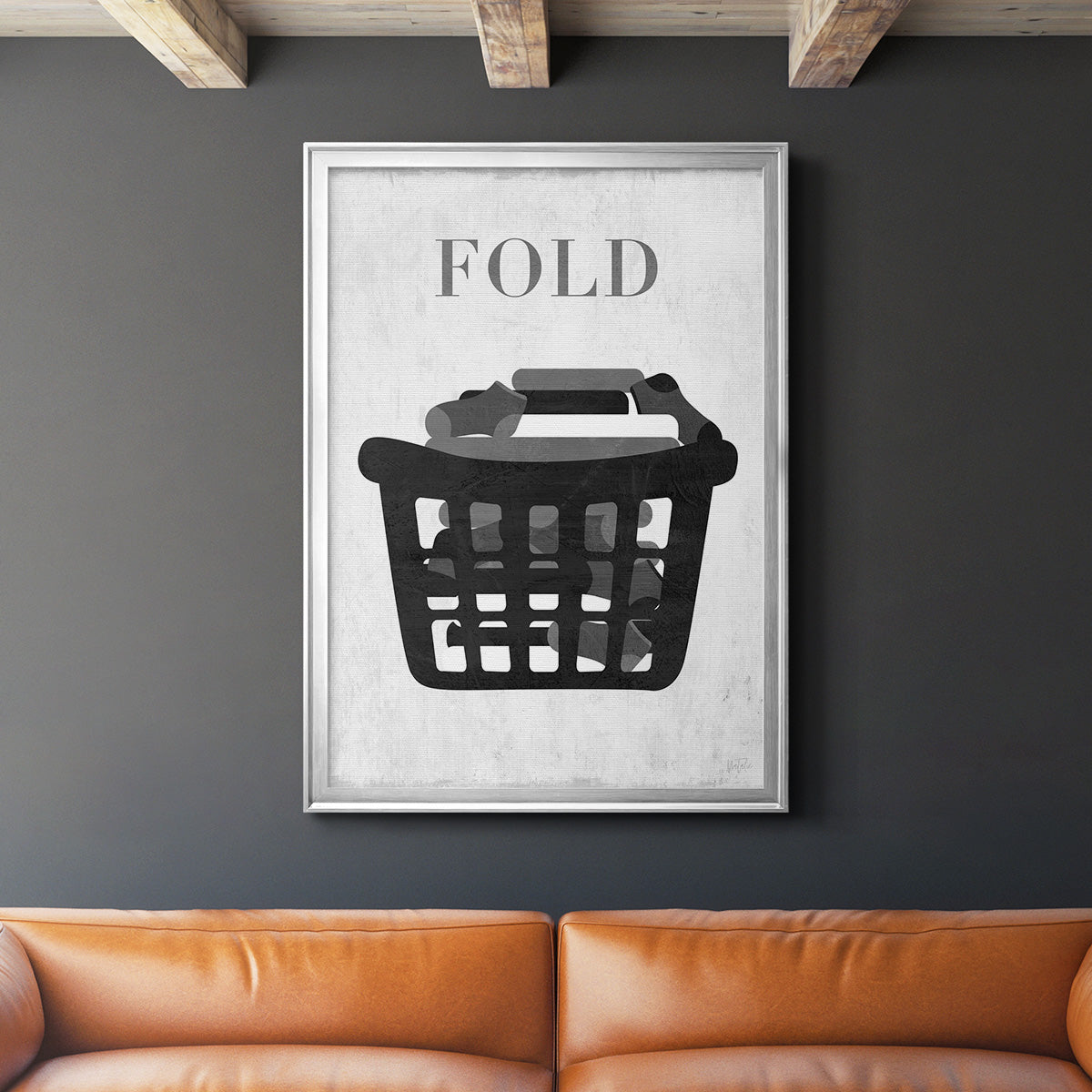 Fold - Modern Framed Canvas Print