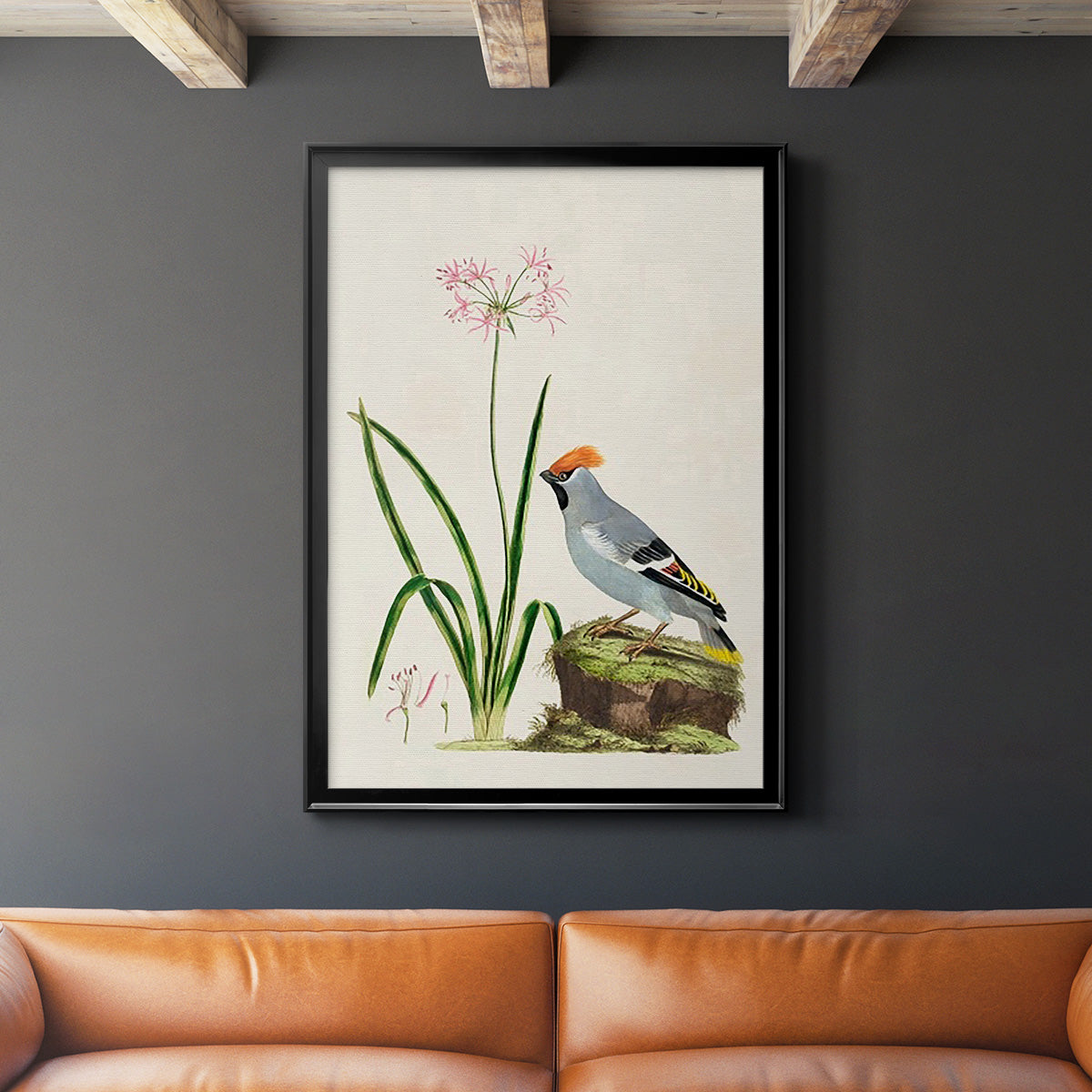 Bird in Habitat II - Modern Framed Canvas Print