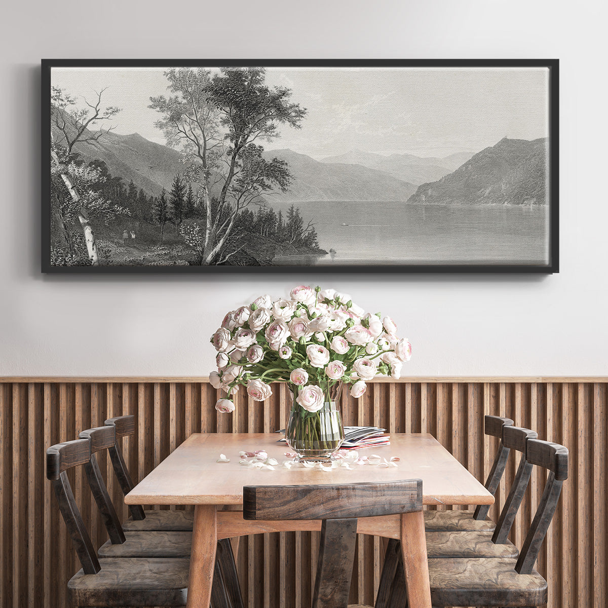 Lake George - Floater Framed Canvas Print