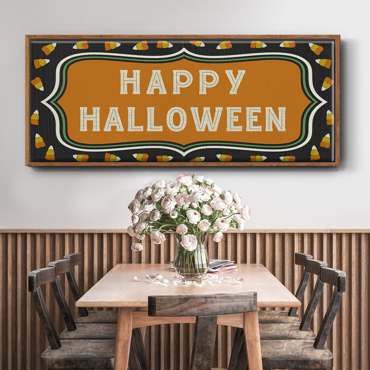 Happy Hallowween - Floater Framed Canvas Print