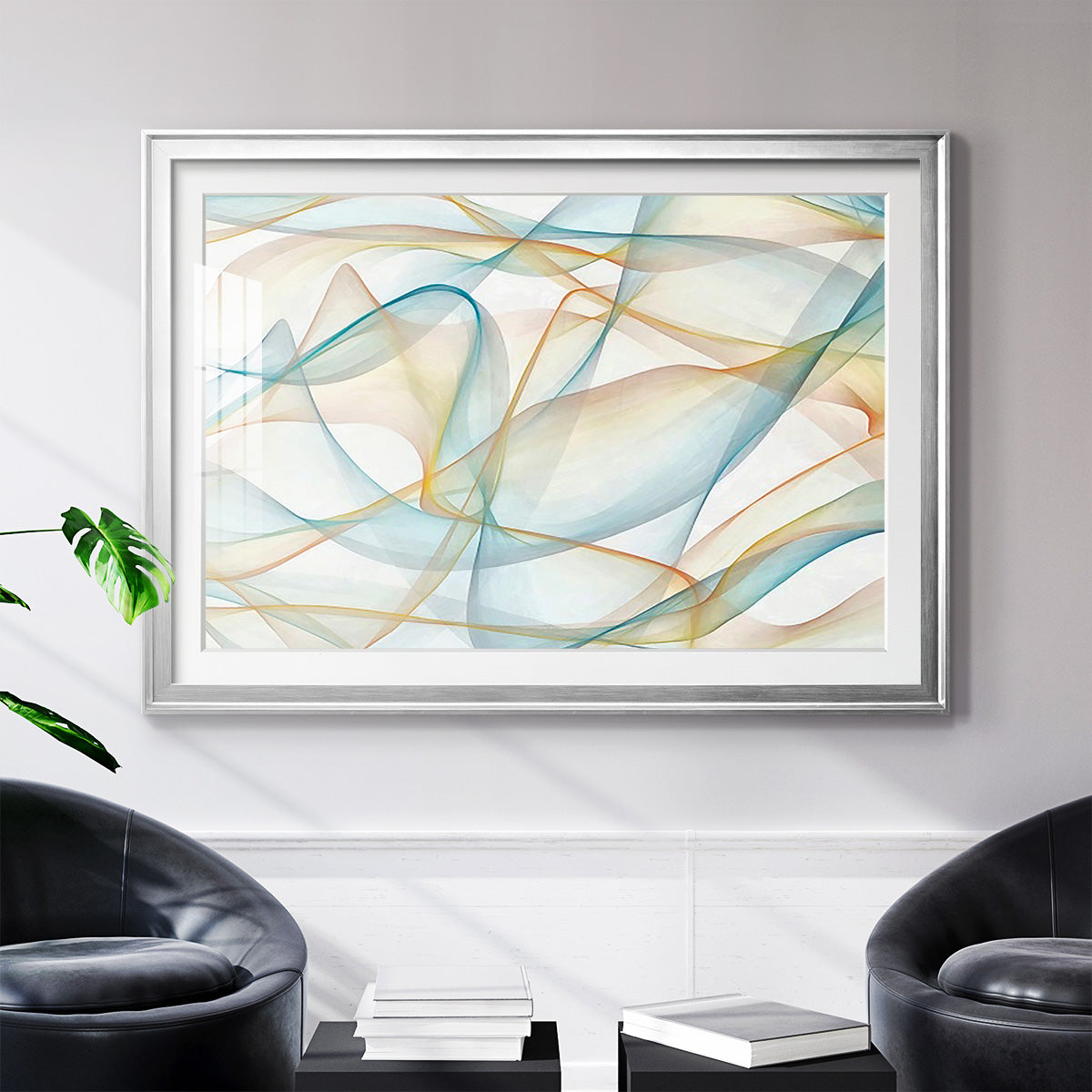 Curves and Waves V - Modern Framed Art Print
