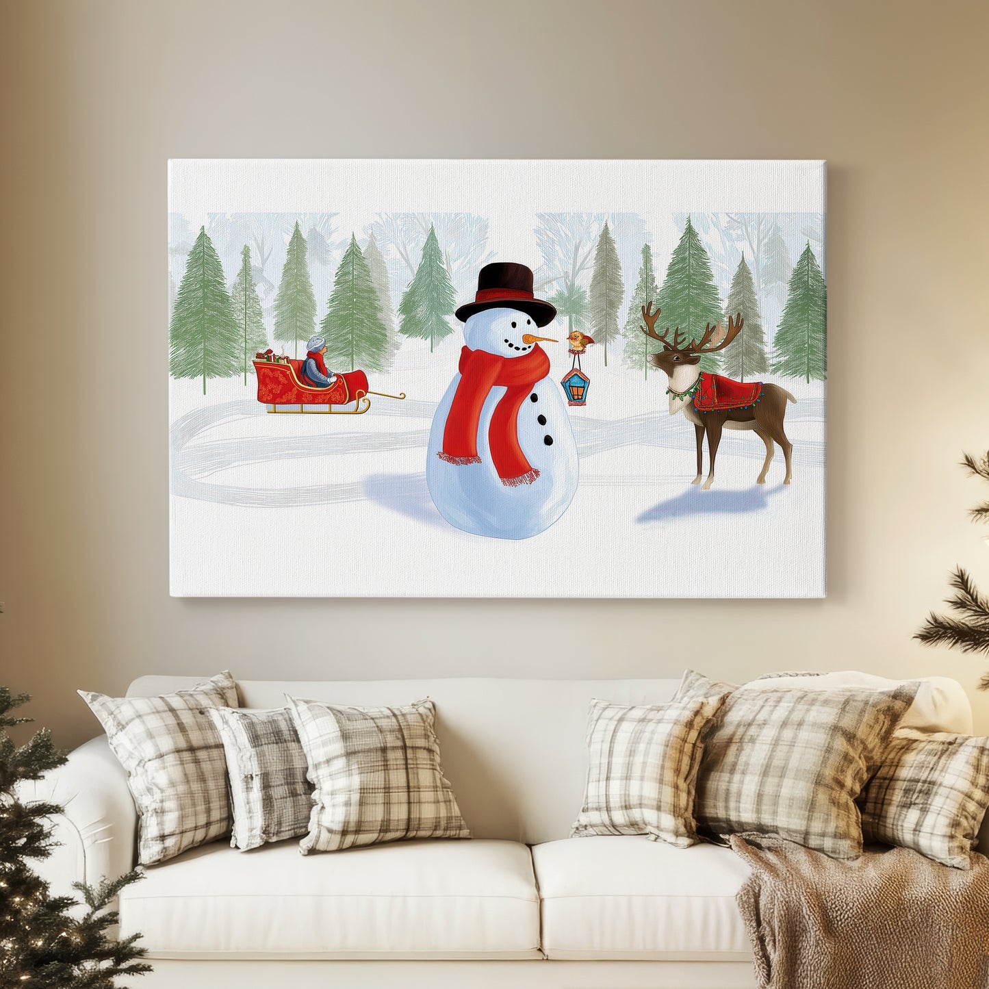 Pearled Village Serenade - Canvas Art Print