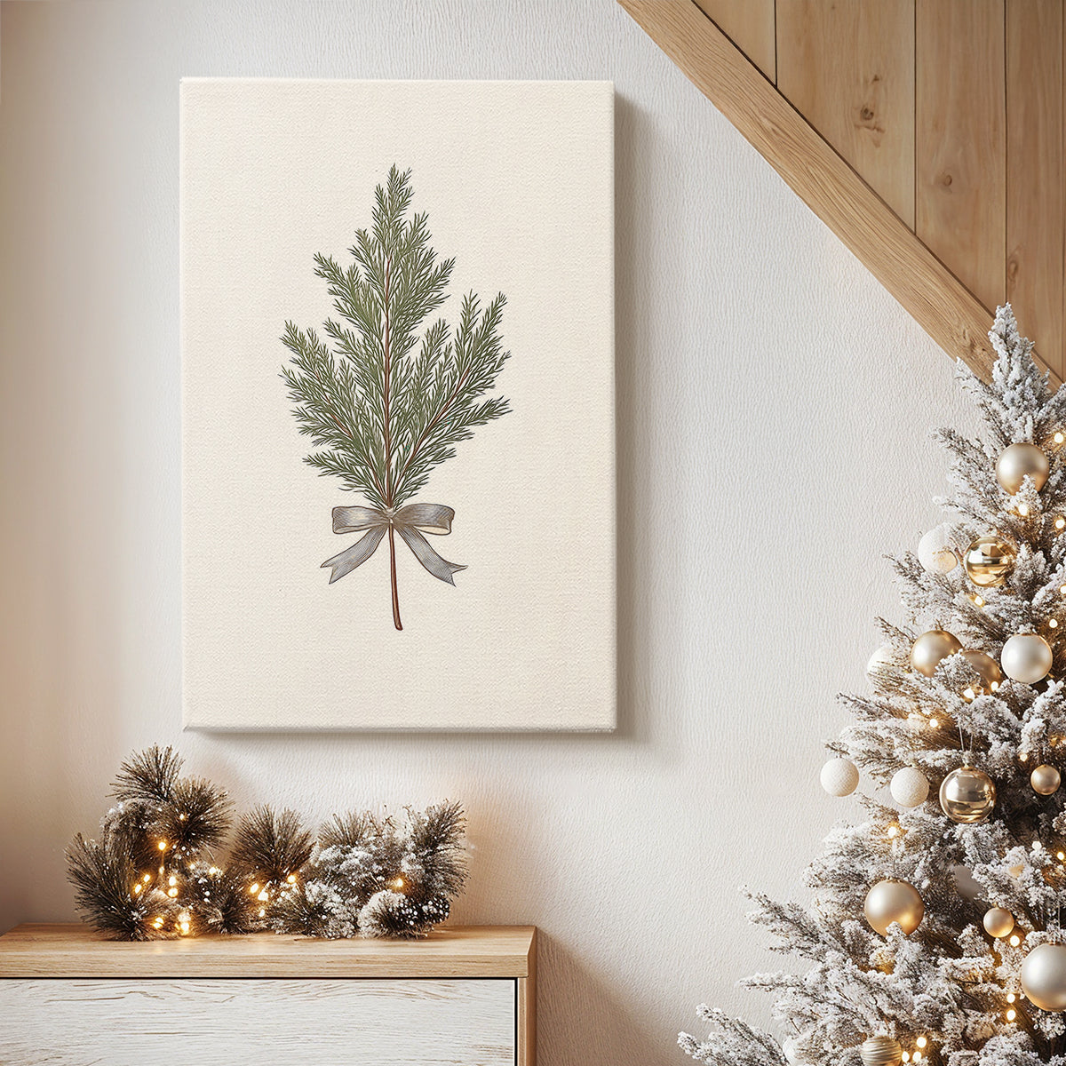 Pearled Village at Eve - Canvas Art Print