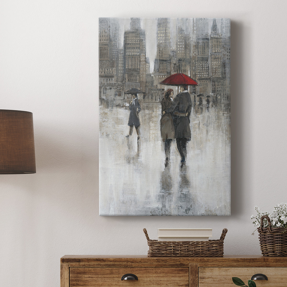 Rain in The City II - Canvas Art Print