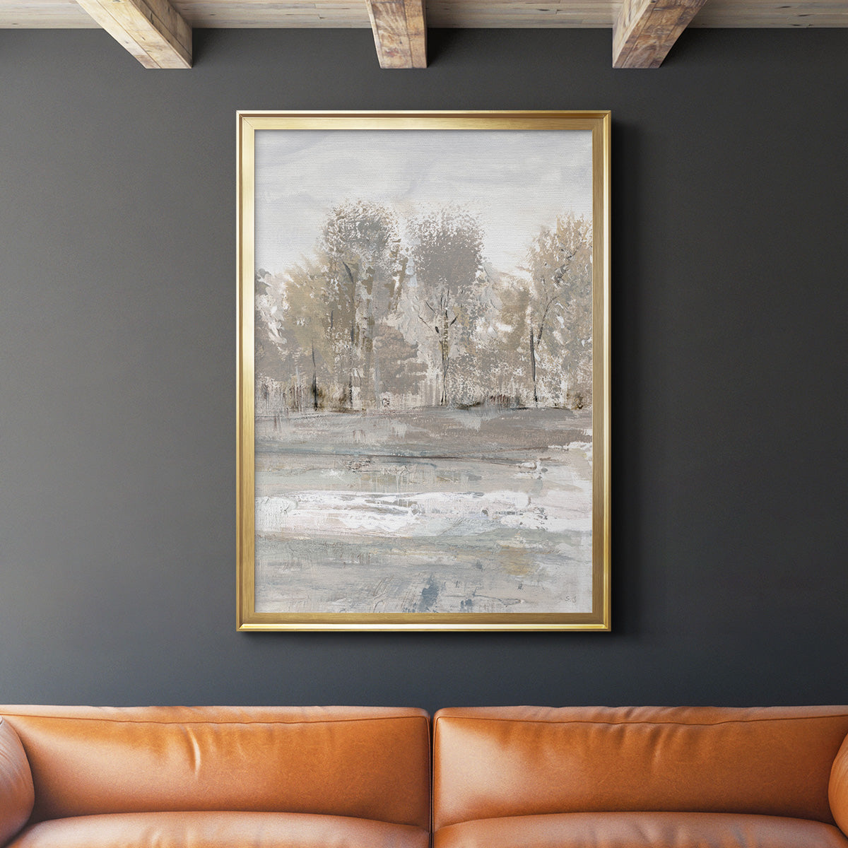 Meadow's Edge I - Modern Framed Canvas Print