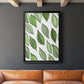 Patterned Leaf Shapes IV - Modern Framed Canvas Print