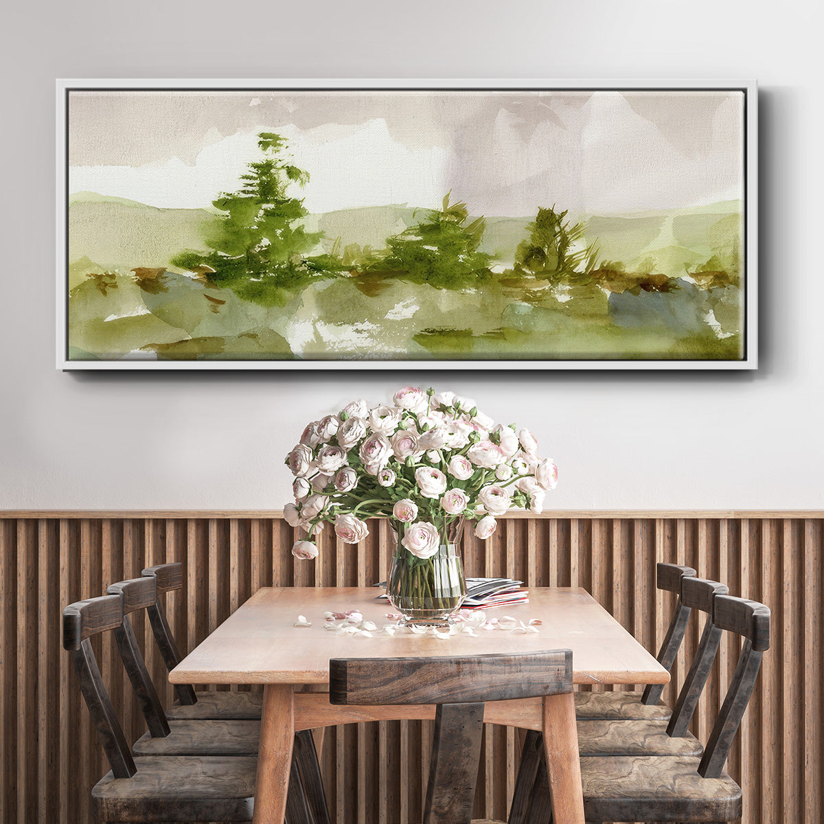 Morning Retreat I - Floater Framed Canvas Print