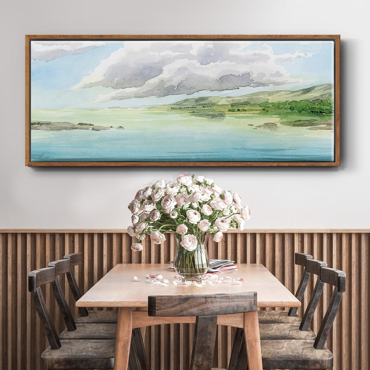 Clear Lagoon I - Floater Framed Canvas Print