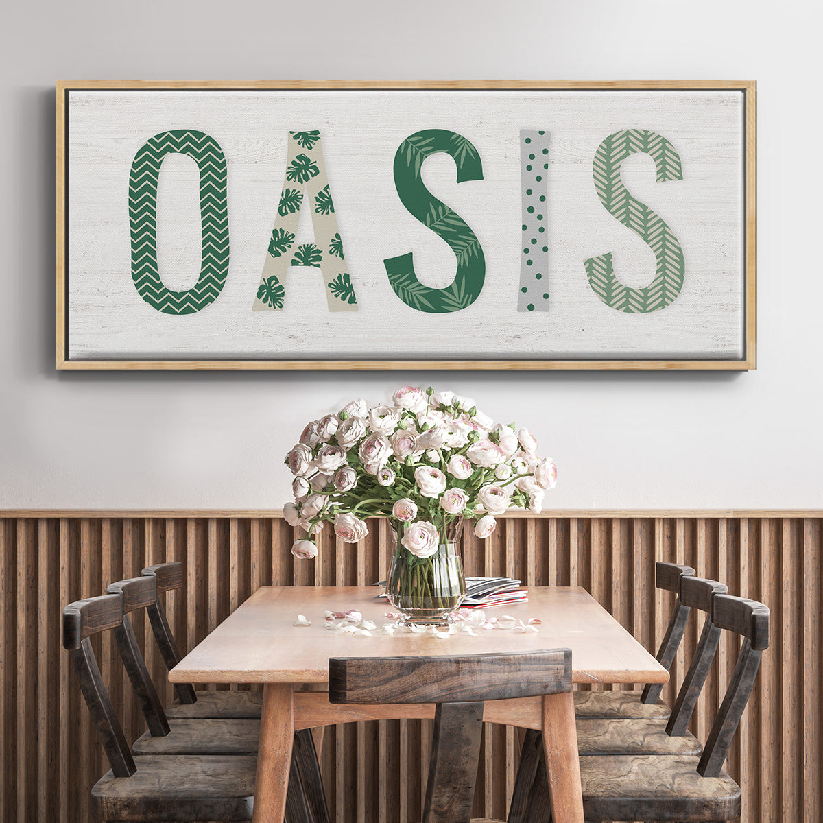 Oasis Cabana - Floater Framed Canvas Print