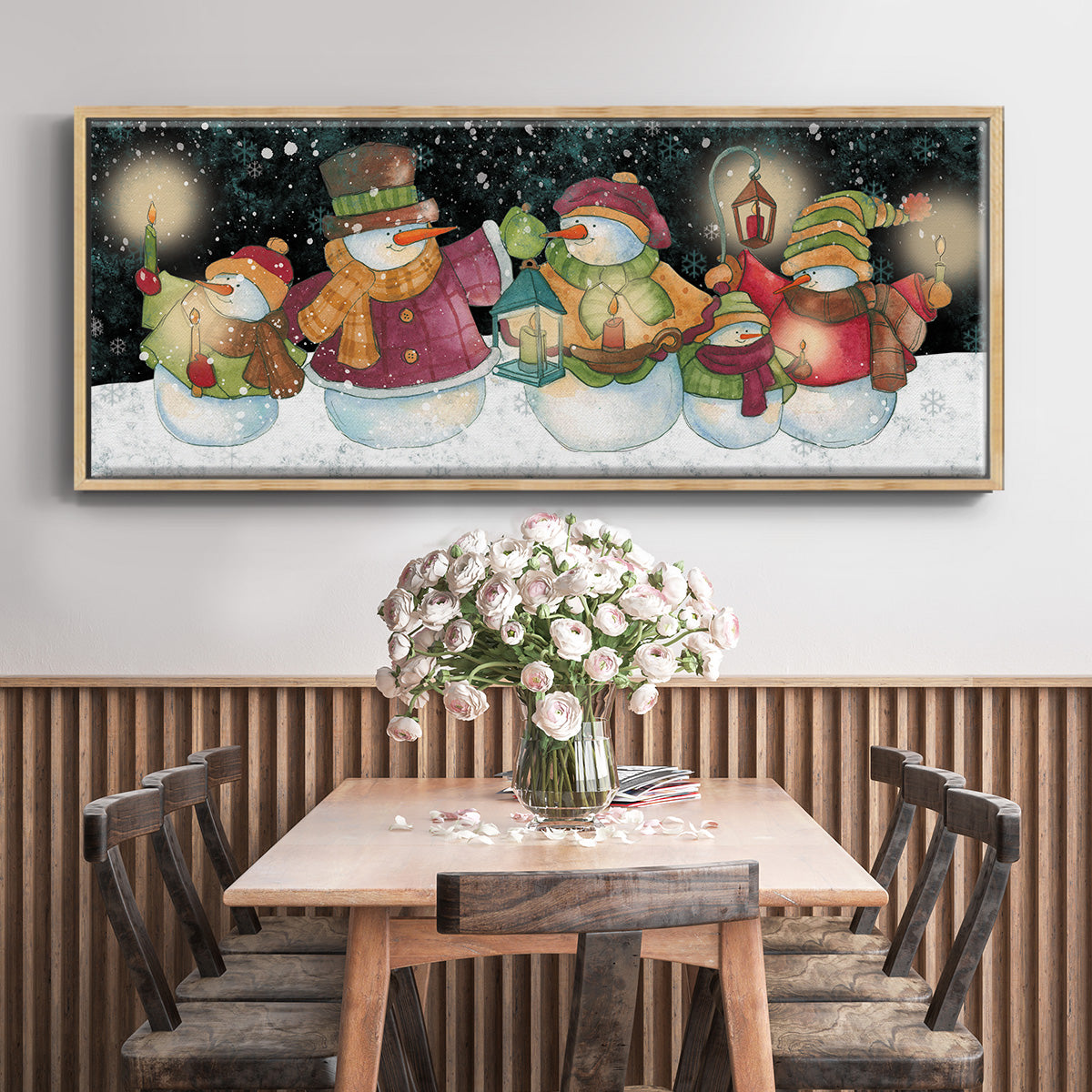 Christmas Lineup - Floater Framed Canvas Print