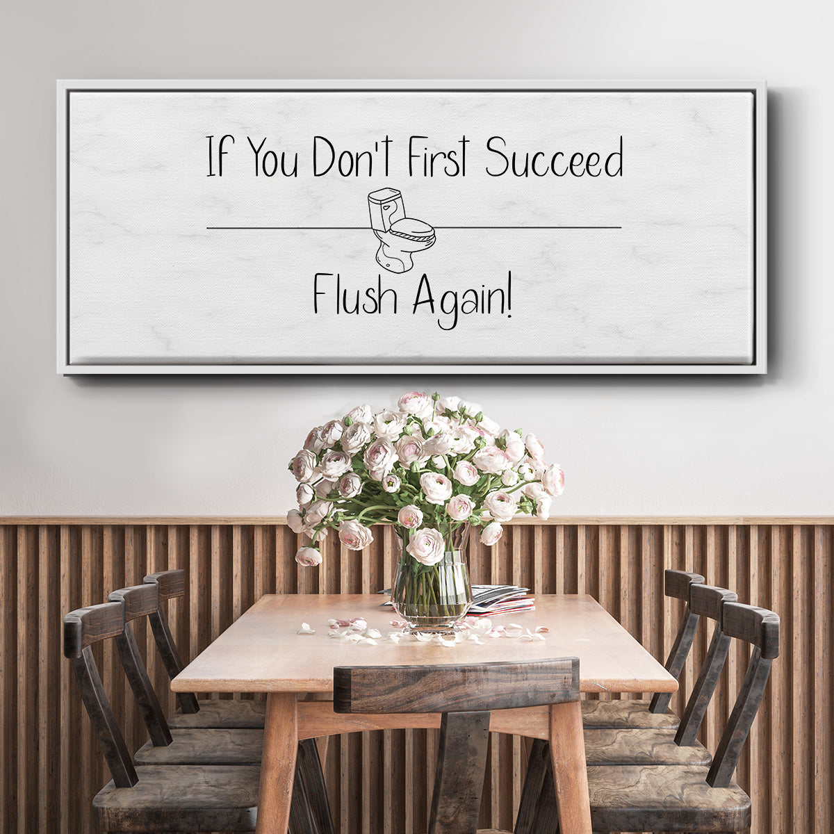 If You Don't ... - Floater Framed Canvas Print