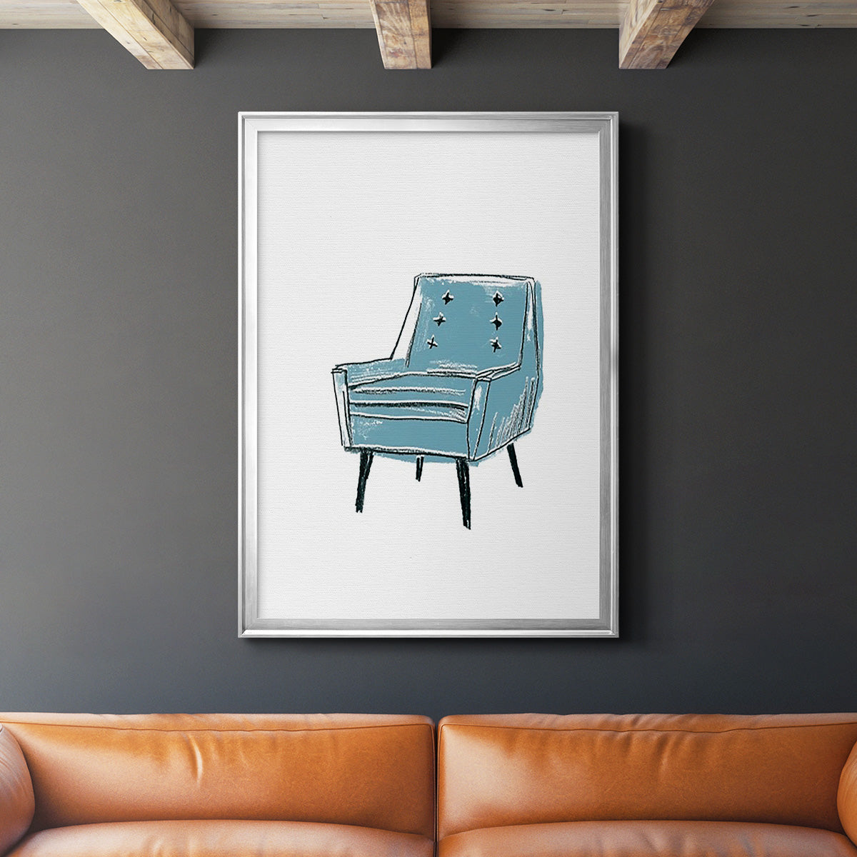 Take a Seat X - Modern Framed Canvas Print