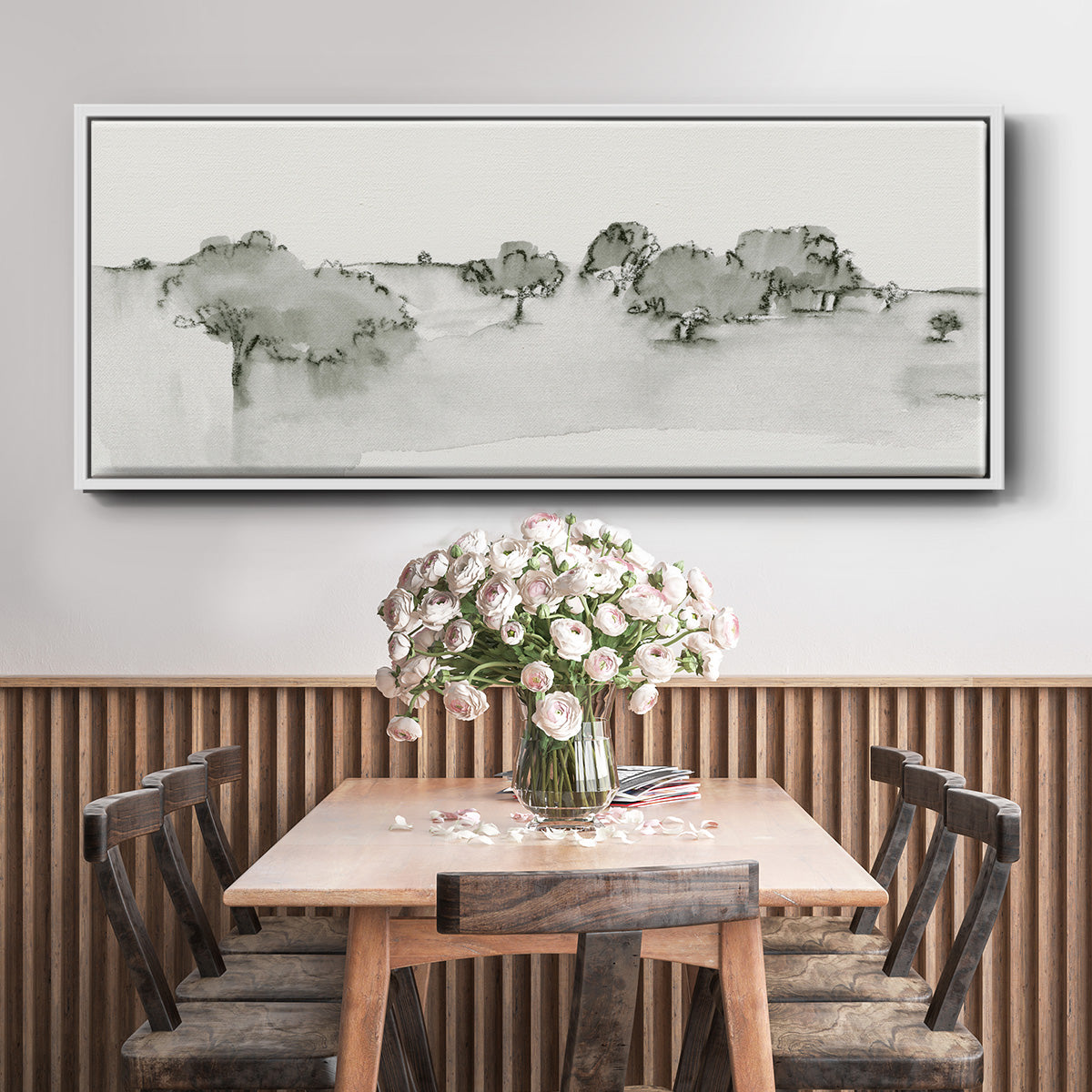 Scenic Scribble I - Floater Framed Canvas Print