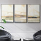 Slate Movement I - Framed Premium Gallery Wrapped Canvas L Frame 3 Piece Set - Ready to Hang