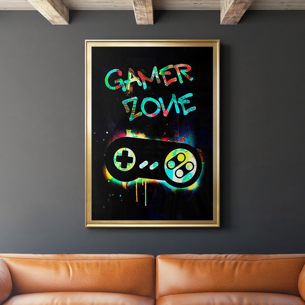 Gamer Tag IV - Modern Framed Canvas Print