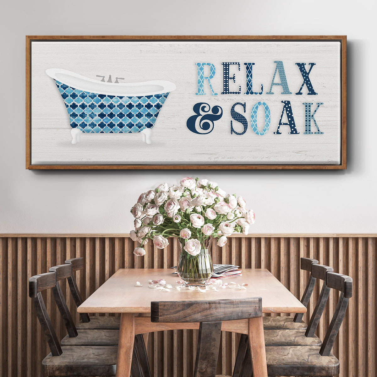 Relax and Soak - Floater Framed Canvas Print