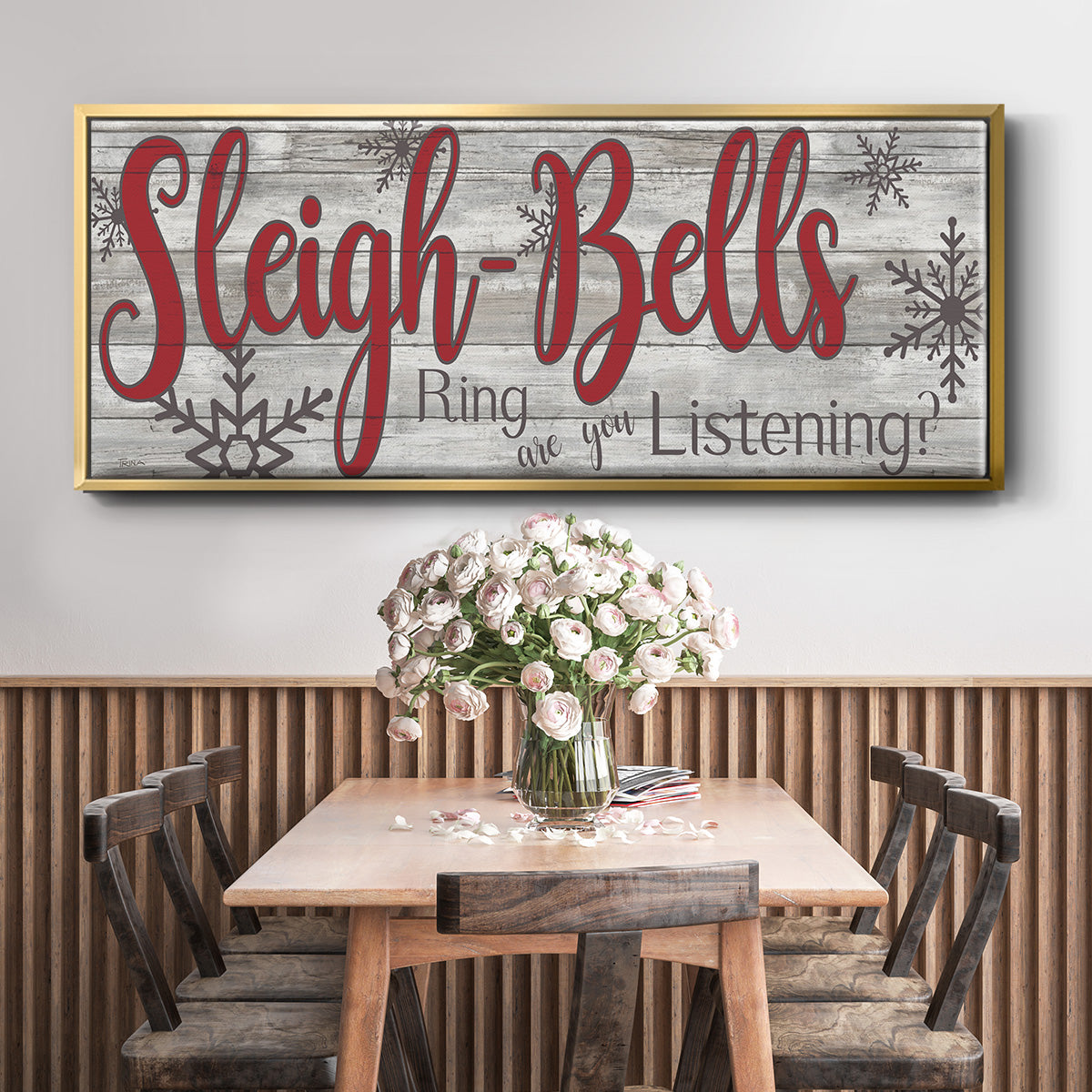 Sleigh Bells - Floater Framed Canvas Print