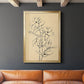 Magnolia Sketch I - Modern Framed Canvas Print
