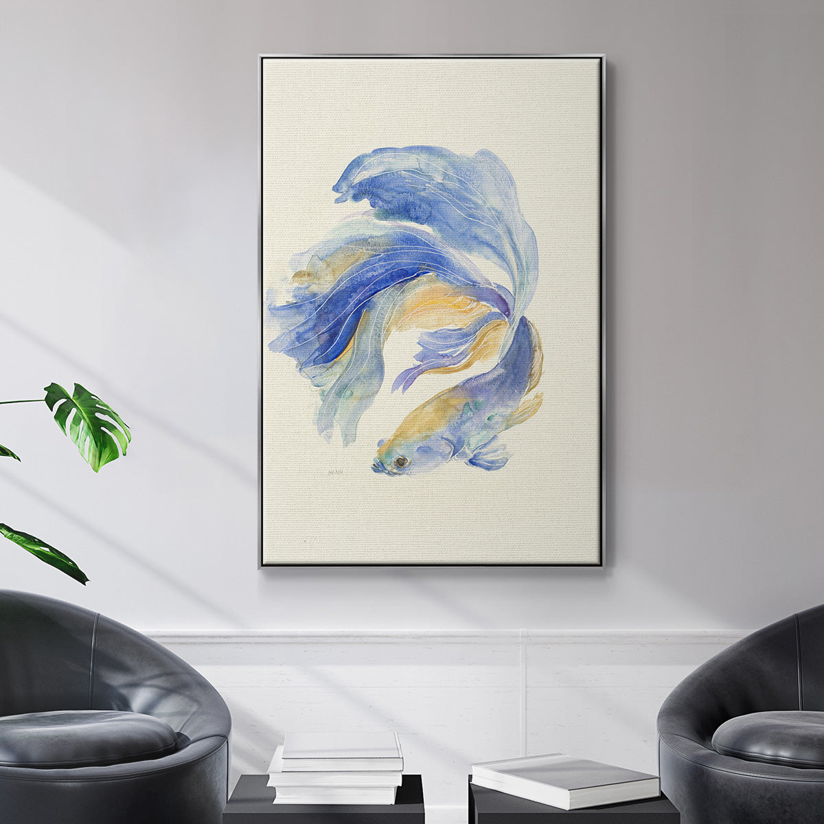 Betta II - Framed Premium Gallery Wrapped Canvas L Frame - Ready to Hang