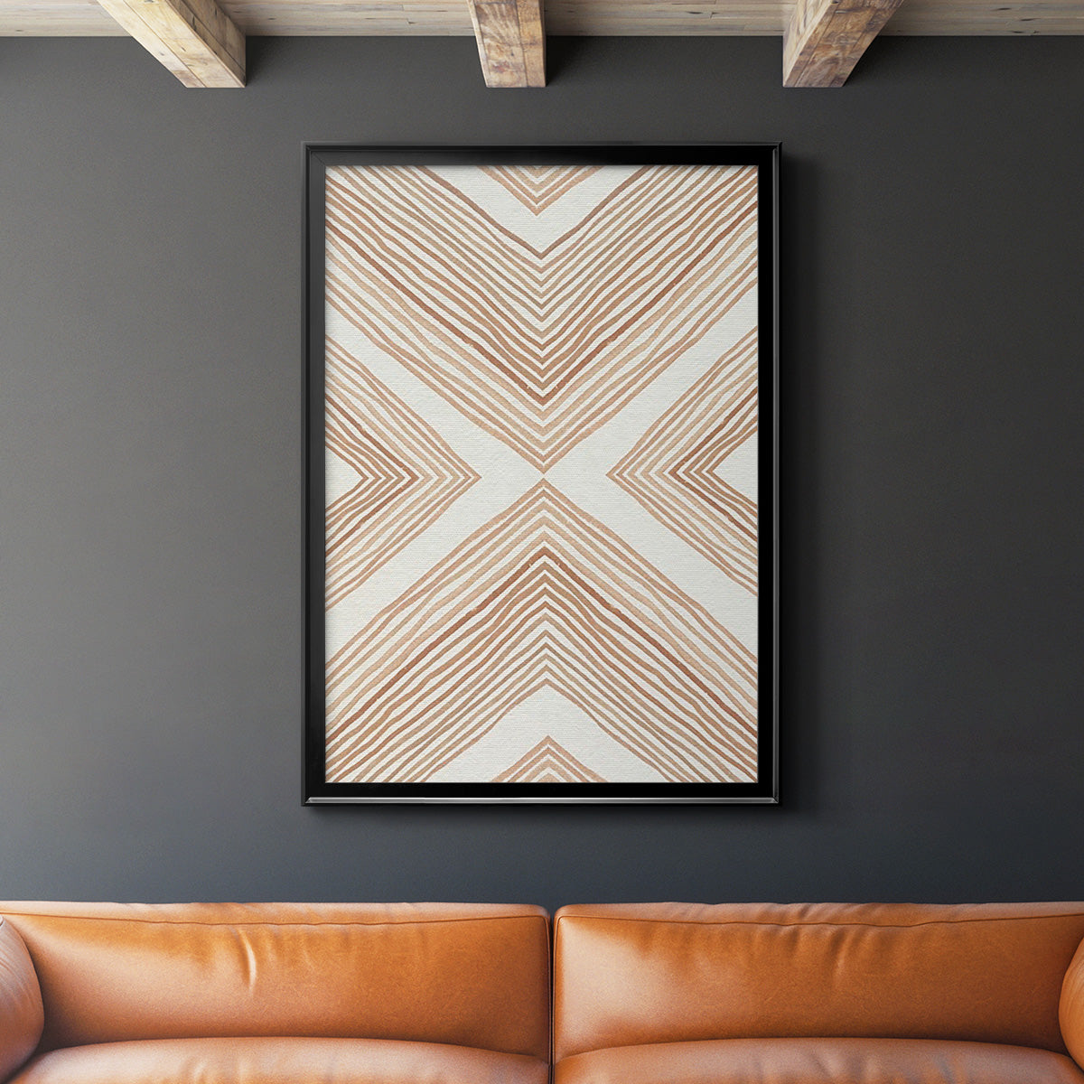 Diametric Clementine II - Modern Framed Canvas Print