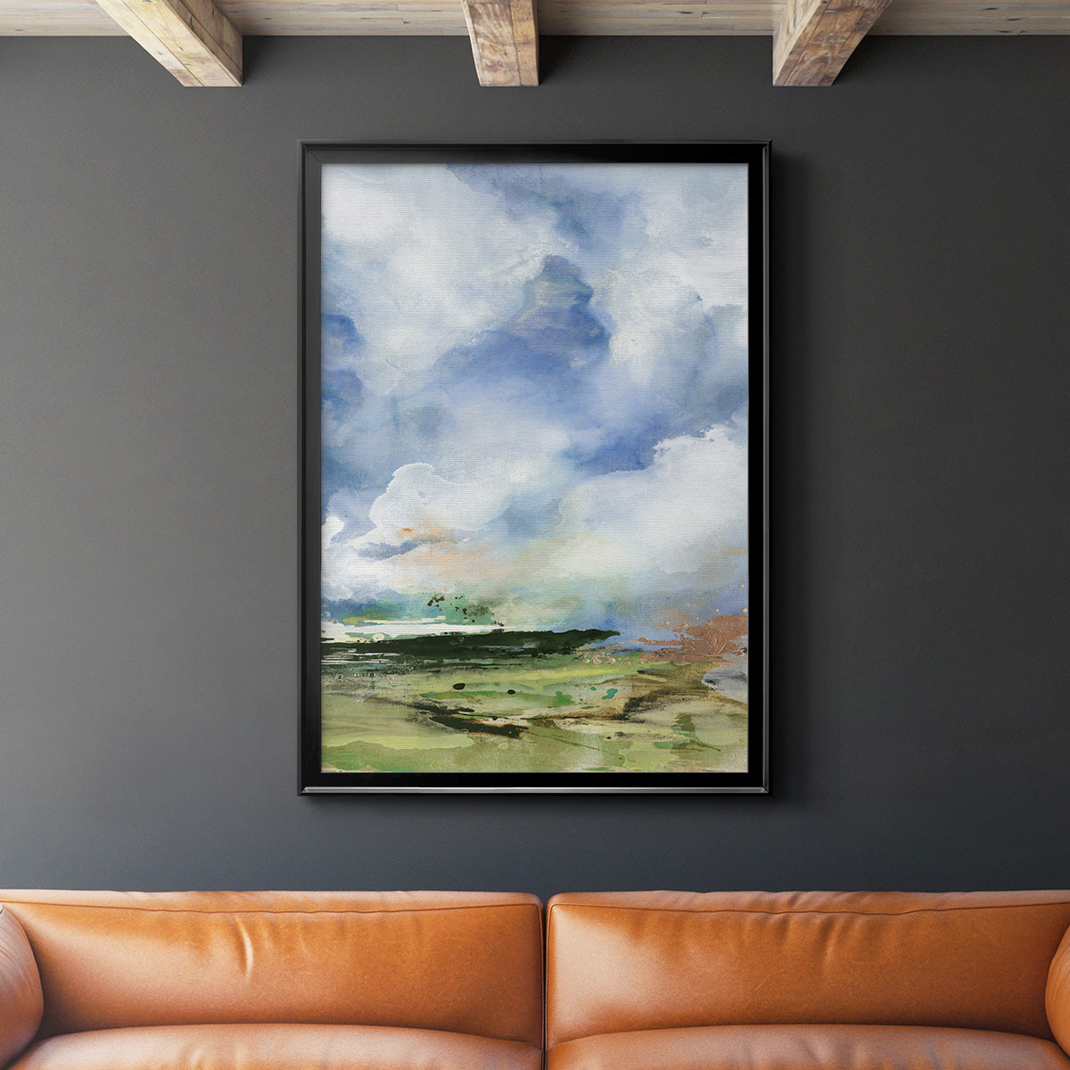 Spring Air II - Modern Framed Canvas Print