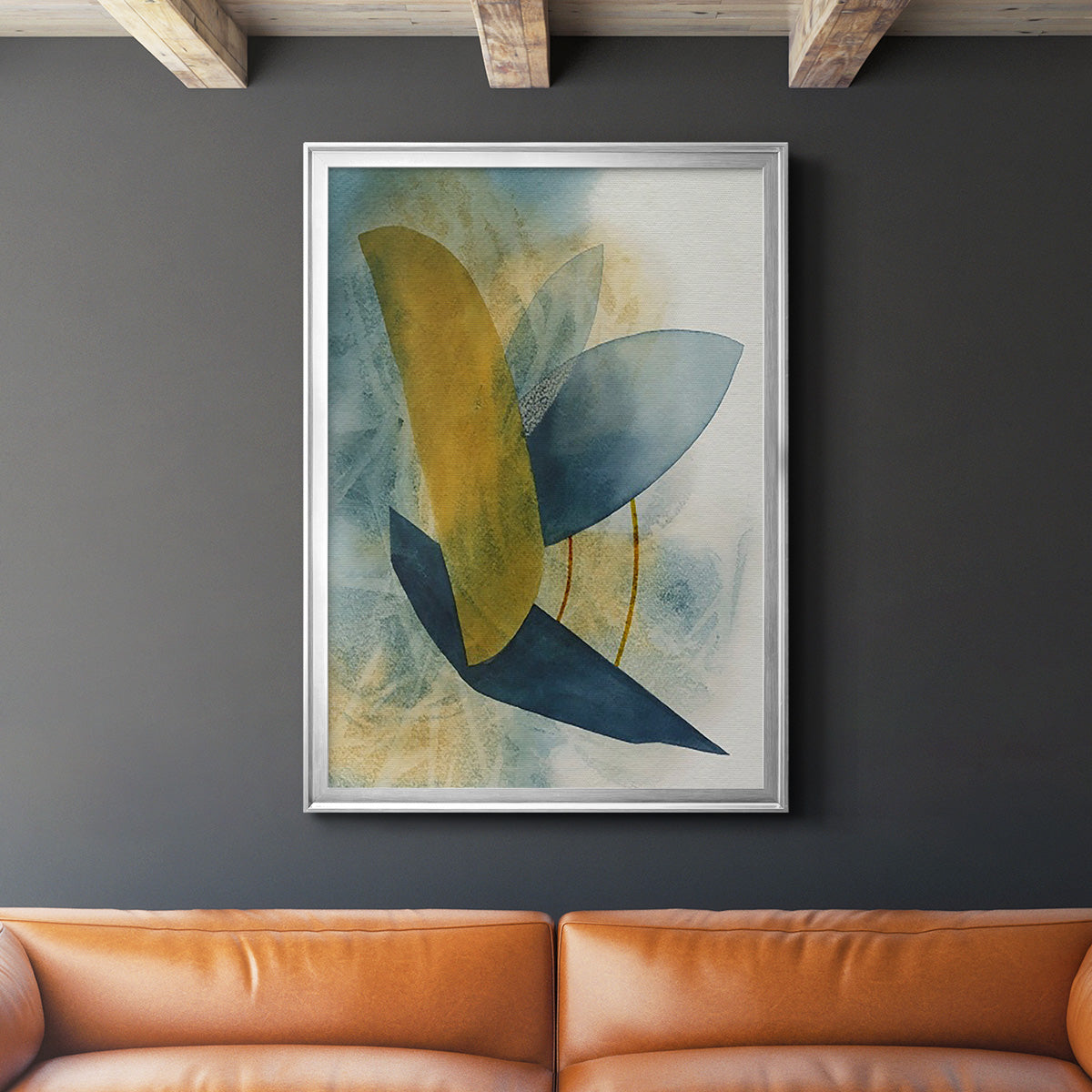 Solar Shapes I - Modern Framed Canvas Print