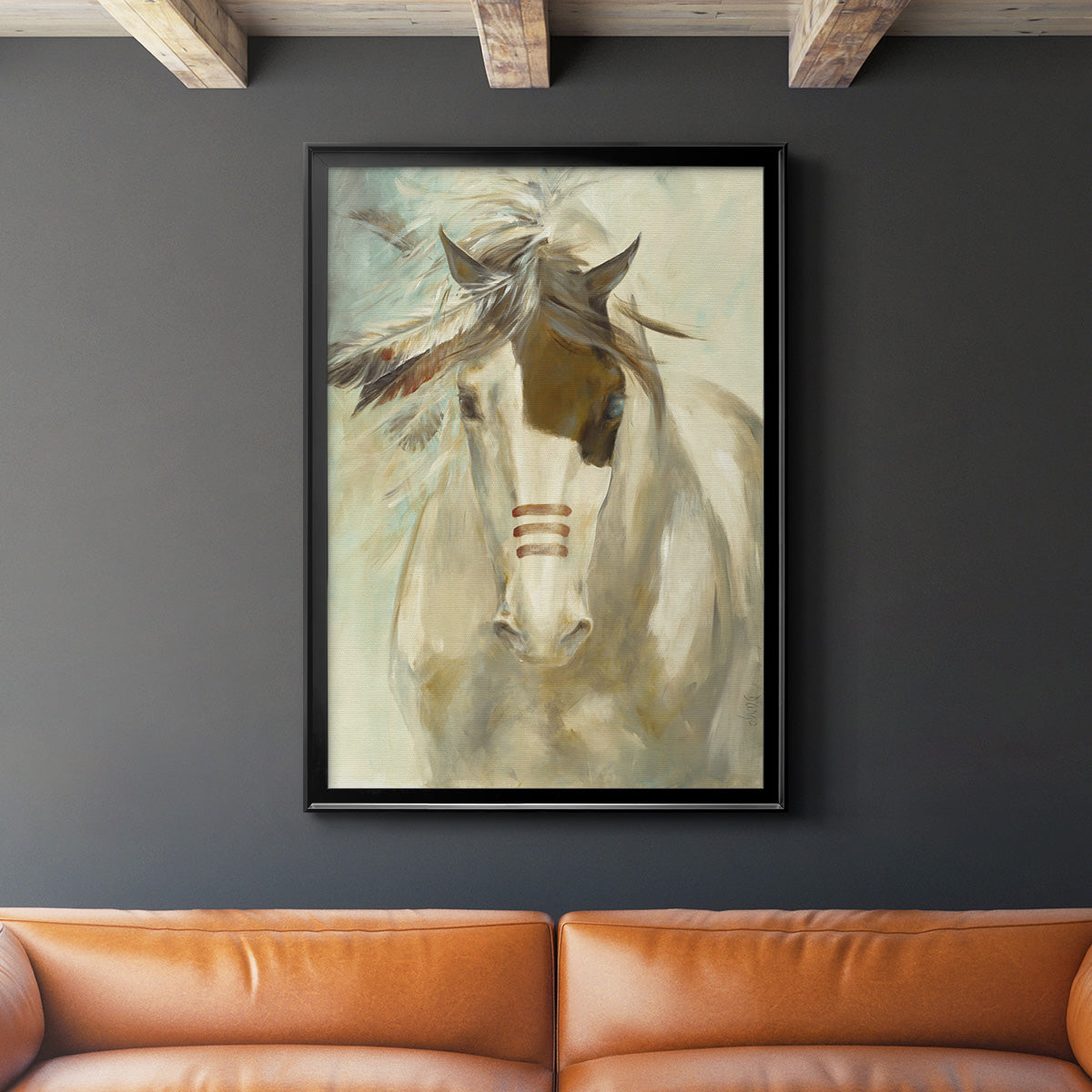 Warrior - Modern Framed Canvas Print