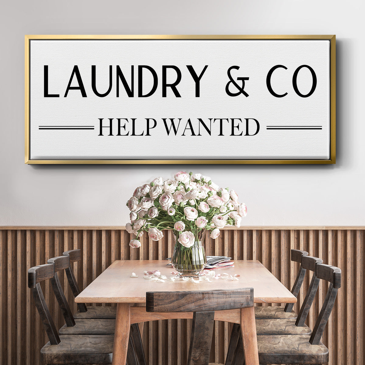 Help Wanted - Floater Framed Canvas Print