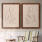 Sketched Pose I - Premium Framed Canvas 2 Piece Set - Ready to Hang