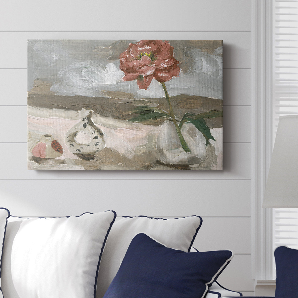 Vase of Pink Flowers IV - Canvas Art Print