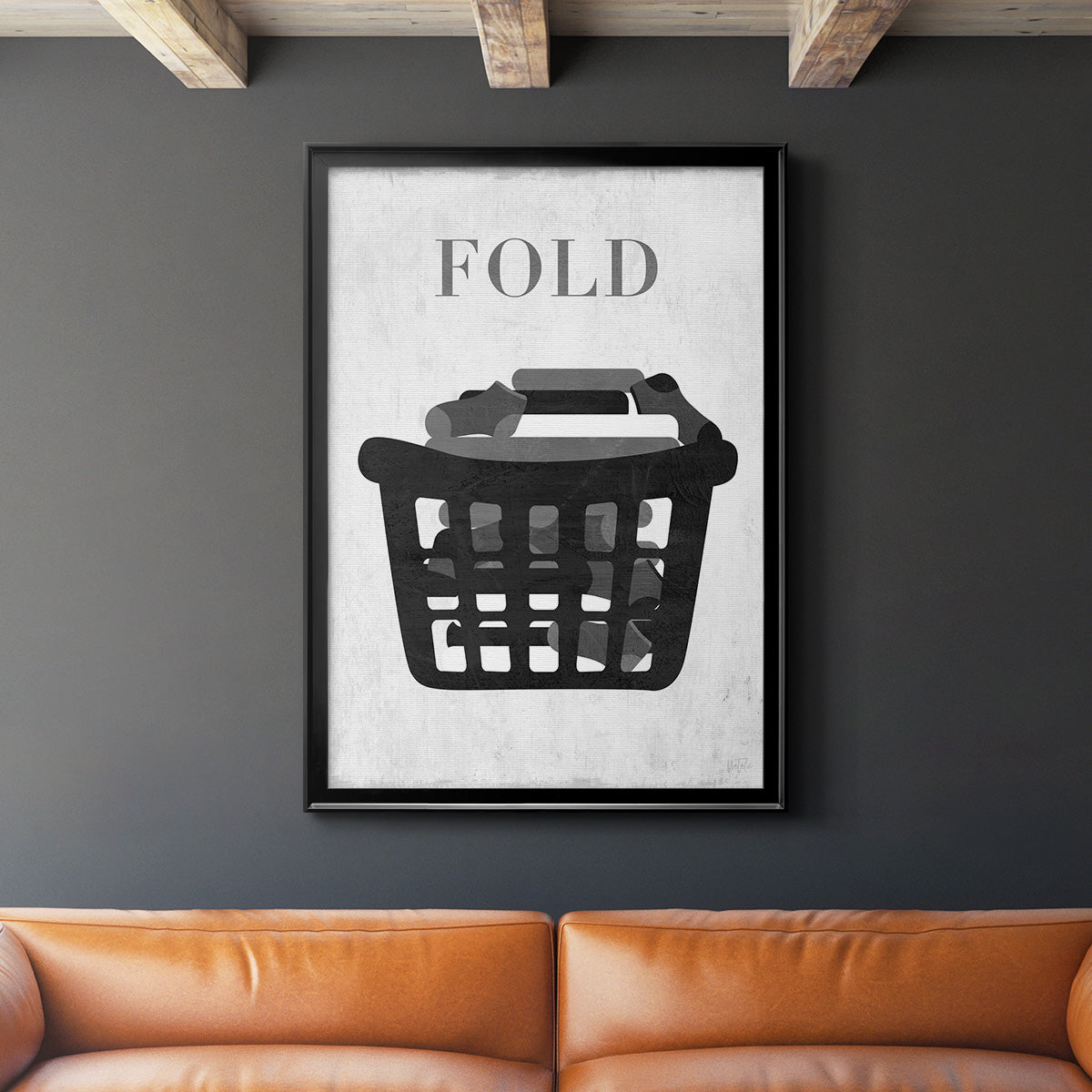 Fold - Modern Framed Canvas Print