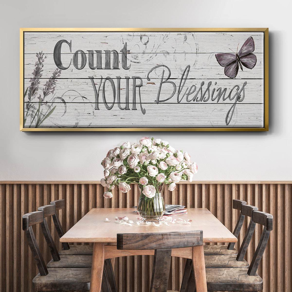Count Your Blessings - Floater Framed Canvas Print